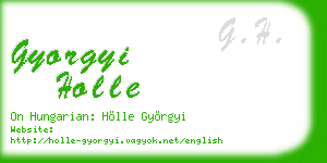 gyorgyi holle business card
