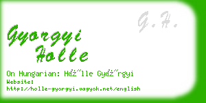 gyorgyi holle business card